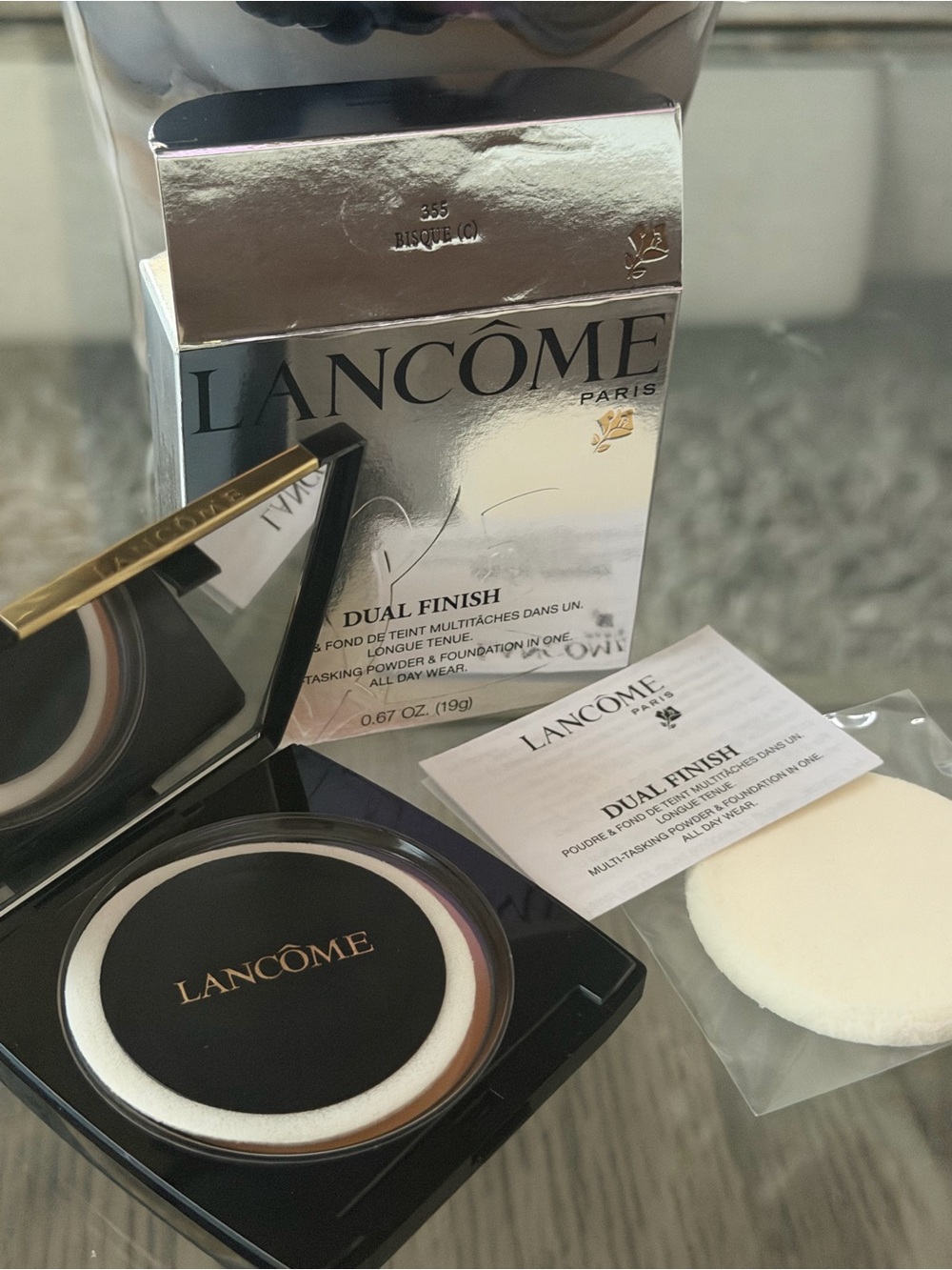 355(C) Bisque-Lancôme Dual Finish Compact Foundation -
